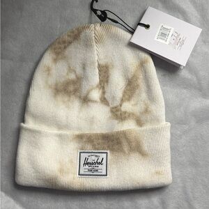 Herschel Supply Company Cream and Brown Beanie